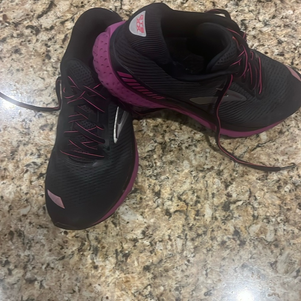 Brooks Black and Pink Athletic Shoes